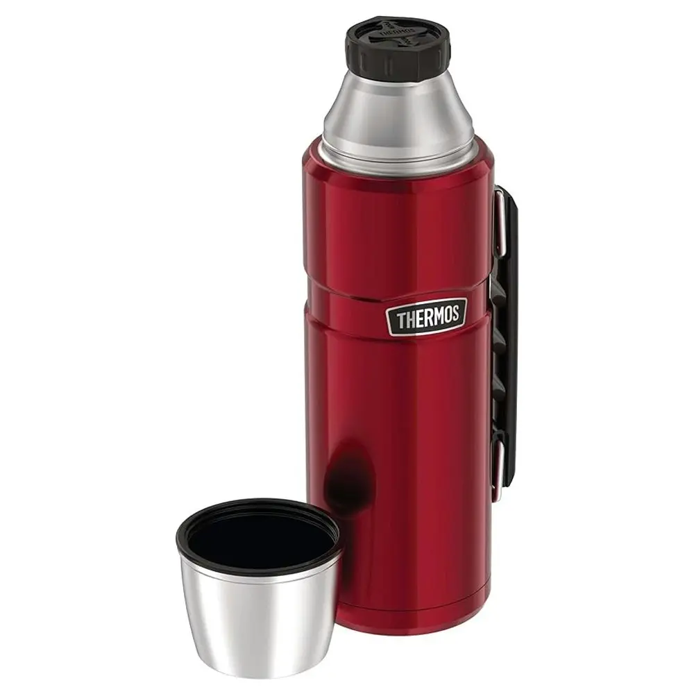 Thermos Stainless Steel King Vacuum Insulated Flask Drink Bottle Red 1.2L