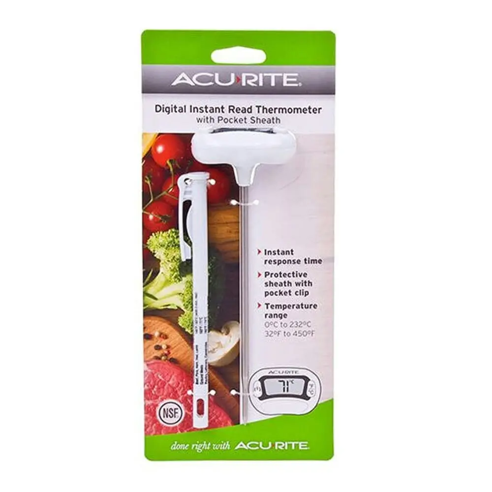 AcuRite Digital Instant Fast Read Meat/BBQ Food Thermometer w/ Pocket Sheath