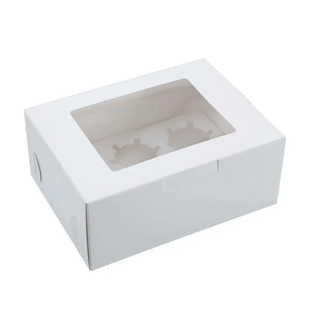 8x 3PK Lemon & Lime Sweeties 6-Cupcake Box 24x18cm Storage Container w/ Tray WHT