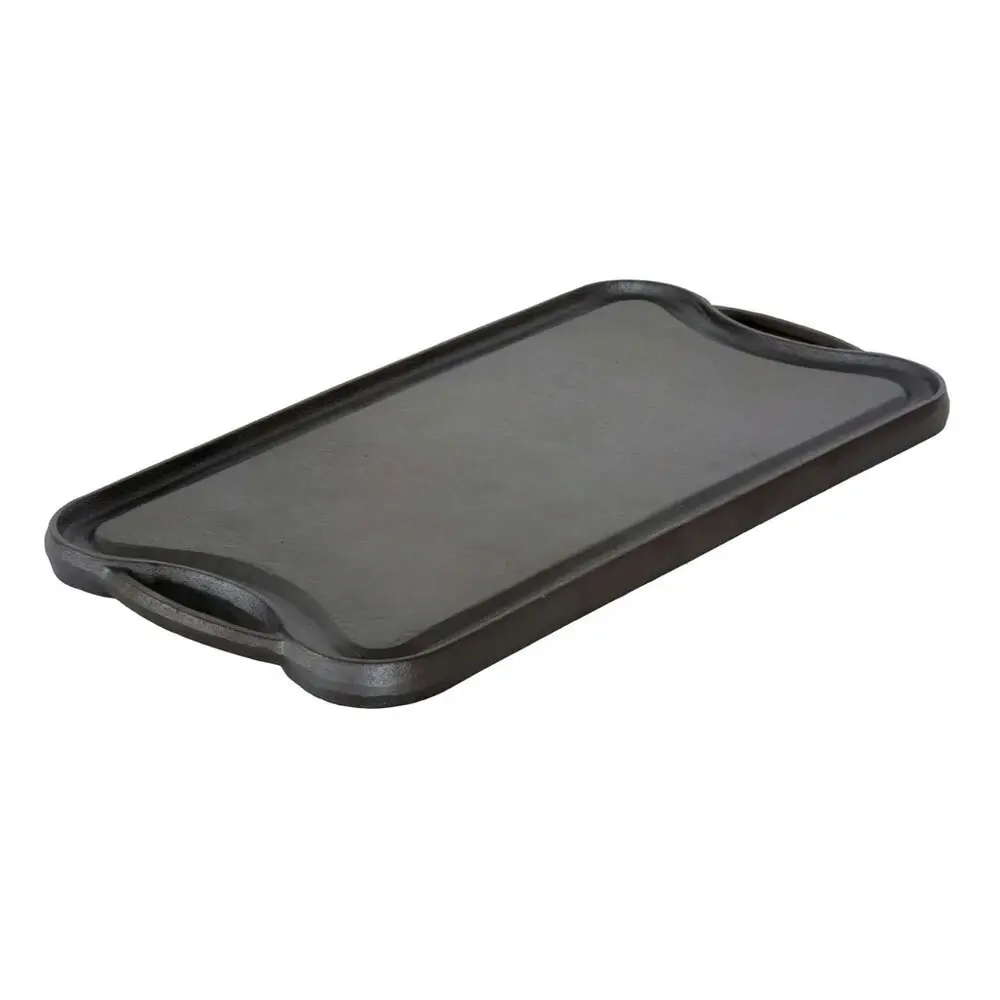 Healthy Choice Oil-Seasoned Reversible Cast Iron Griddle/Grill Plate 50x25cm