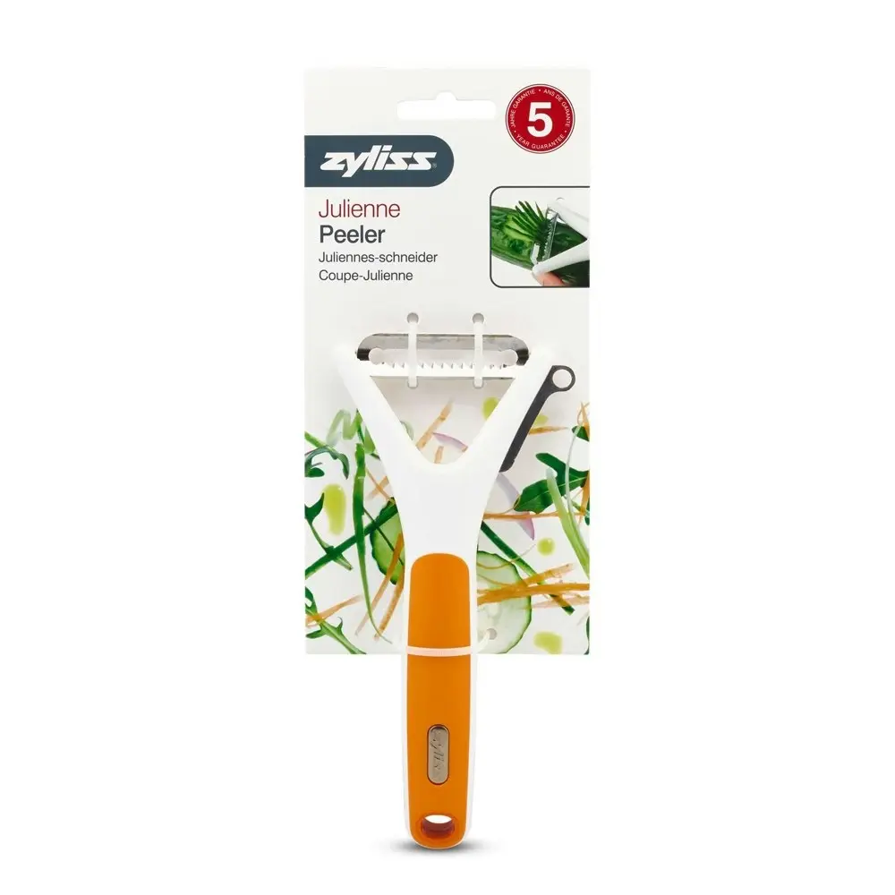 Zyliss Julienne Peeler Vegetable Slicer Shredder Cooking/Kitchen White/Orange