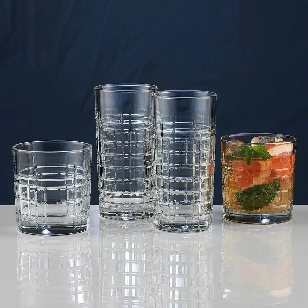 6pc Ecology Jasper 300ml Glass Drink Tumblers Cocktail Drink Glasses Glassware