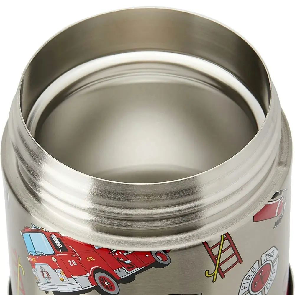 2x Thermos 290ml Funtainer Vacuum Insulated Food Jar Fire Truck Stainless Steel