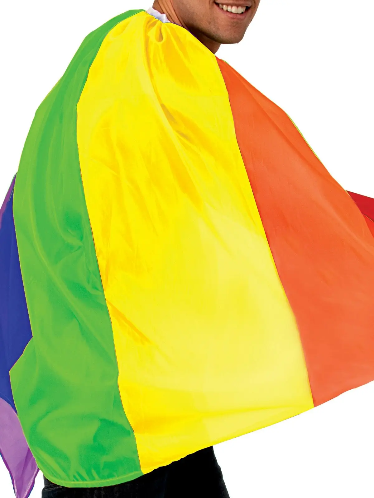 Rainbow Cape Mardi Gras LGBT Gay Pride Accessory Party Costume Unisex Adult