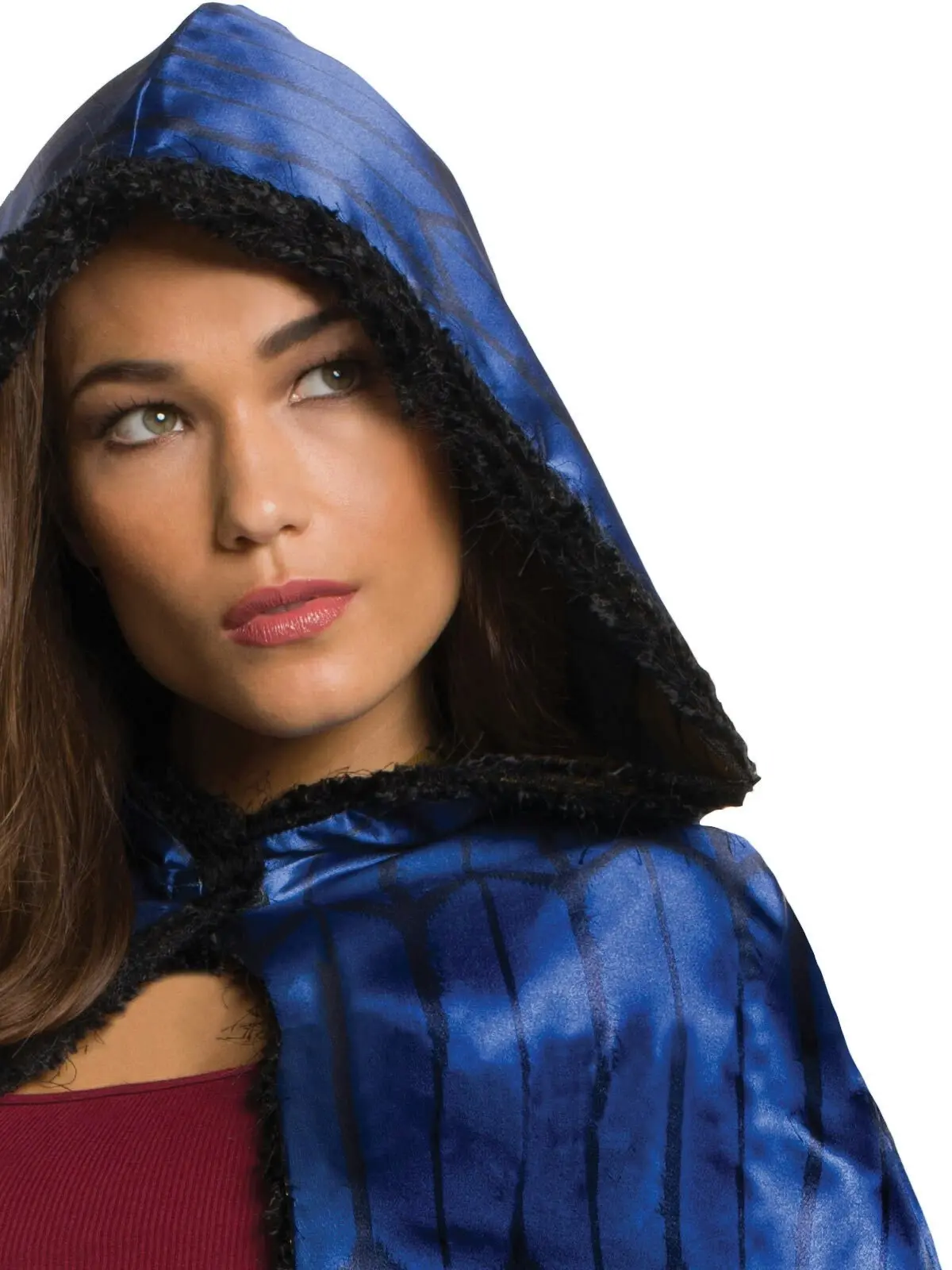 DC Comics Wonder Woman Deluxe Satin Cape Adult/Ladies Hooded Costume Cloak Blue