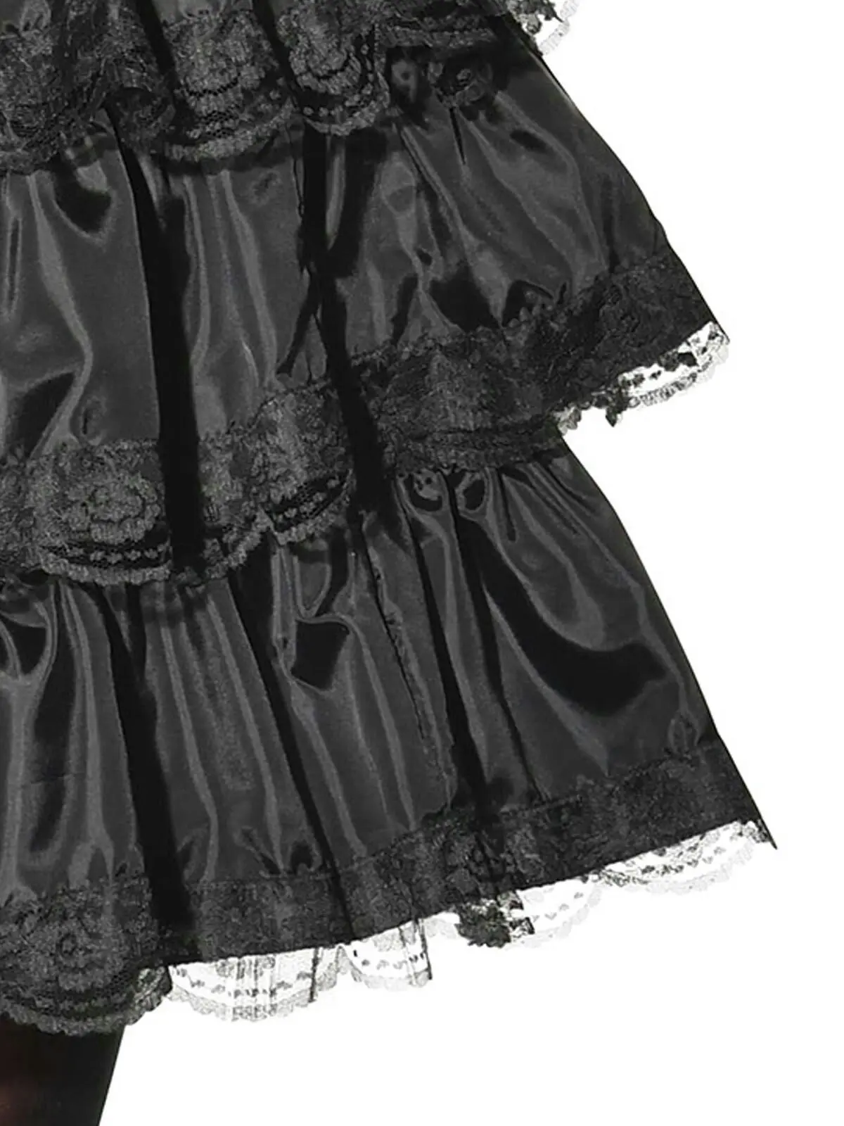 Rubies Halloween Spooky Scary Witch Black Ruffle Skirt One Size Adult Women