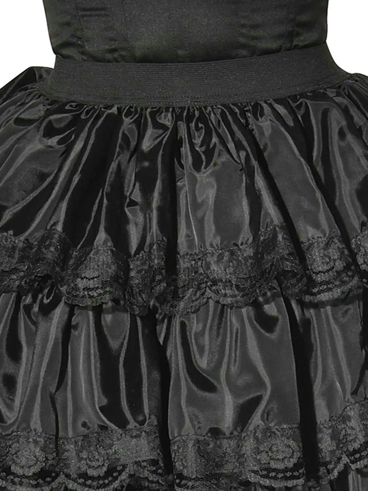 Rubies Halloween Spooky Scary Witch Black Ruffle Skirt One Size Adult Women