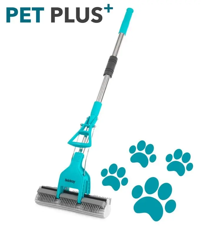 Beldray Pet Plus Slimline Cleaning PVA Mop w/Brush Telescopic Handle 90-120cm