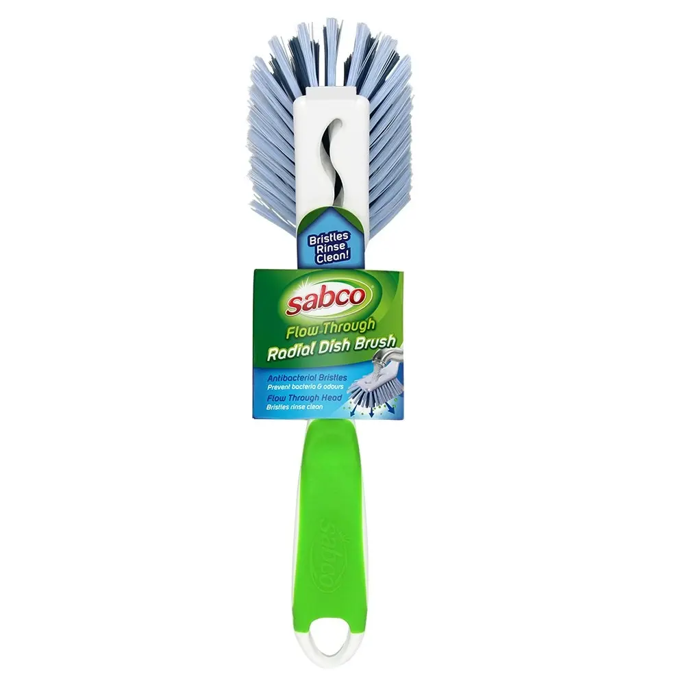 4x Sabco Flow Through Odour/Bateria Control Radial Bristle Wash/Clean Dishbrush