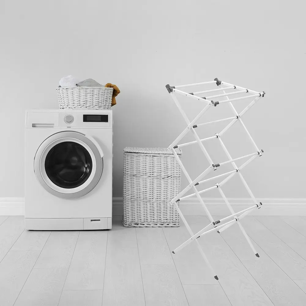 Boxsweden 3 Tier Extendable Free Standing Clothes Dryer/Horse White 75x38x100cm