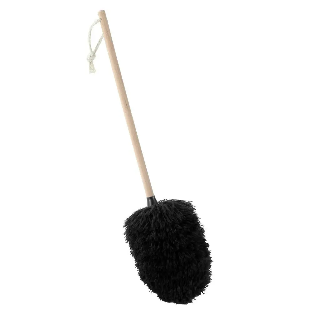 3x White Glove 54cm Eco Beech Wood Microfibre Duster Surface Cleaner Reuse BLK