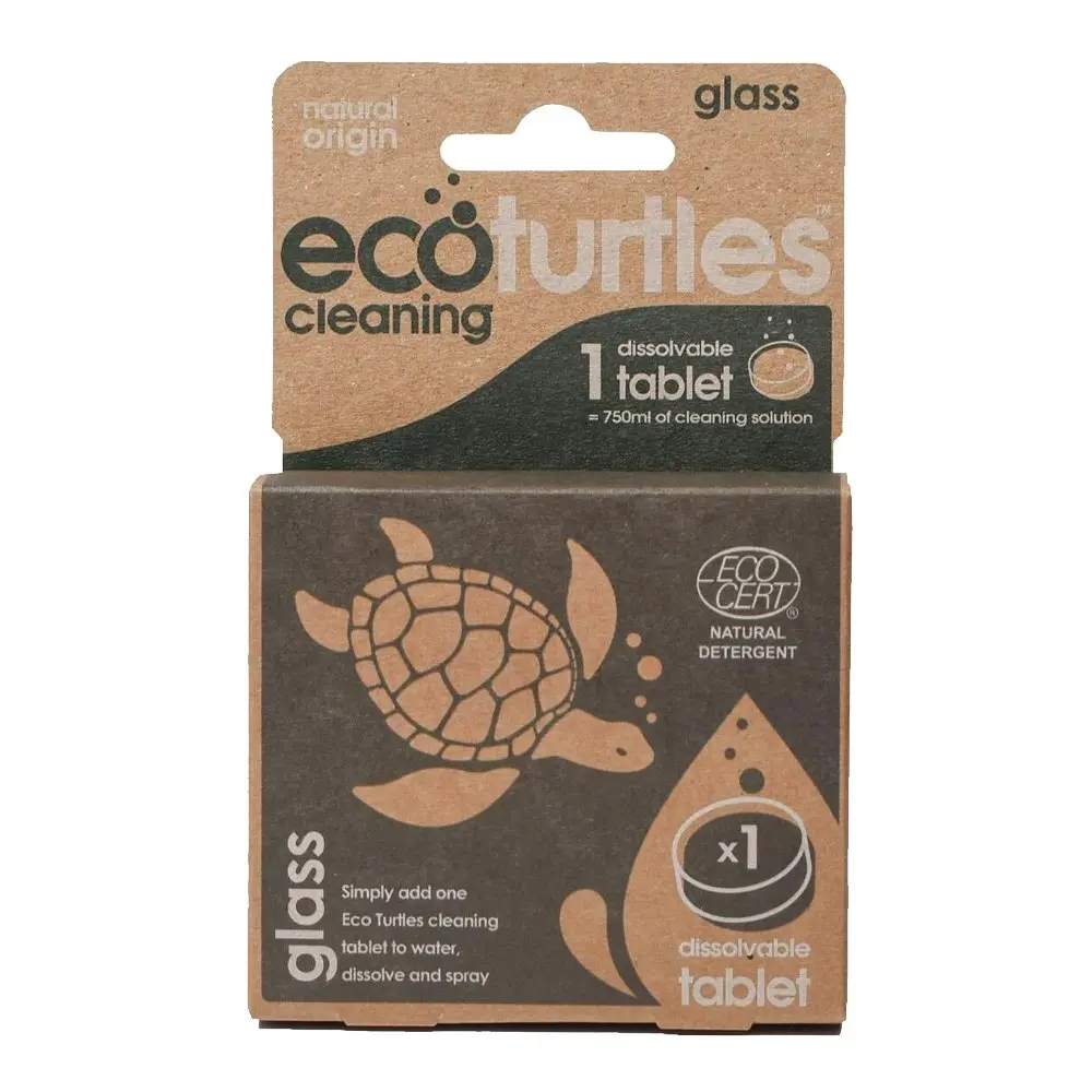 5x Eco-Cleaning Turtles Glass Cleaner Single Refill Dissolvable Tablet Cleaning