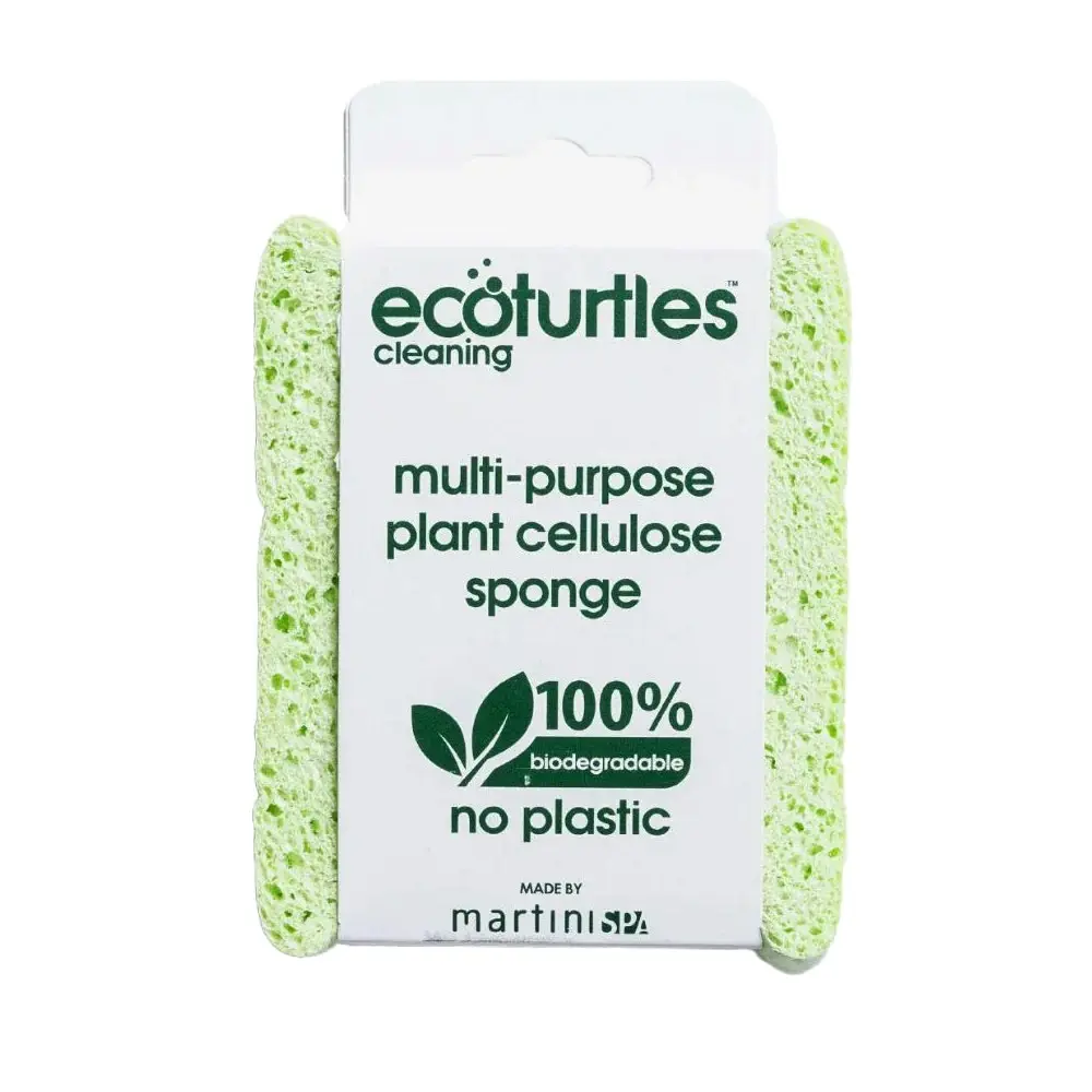 6x Eco Turtles Multipurpose Cellulose Sponge Home Kitchen/Bathroom Cleaning