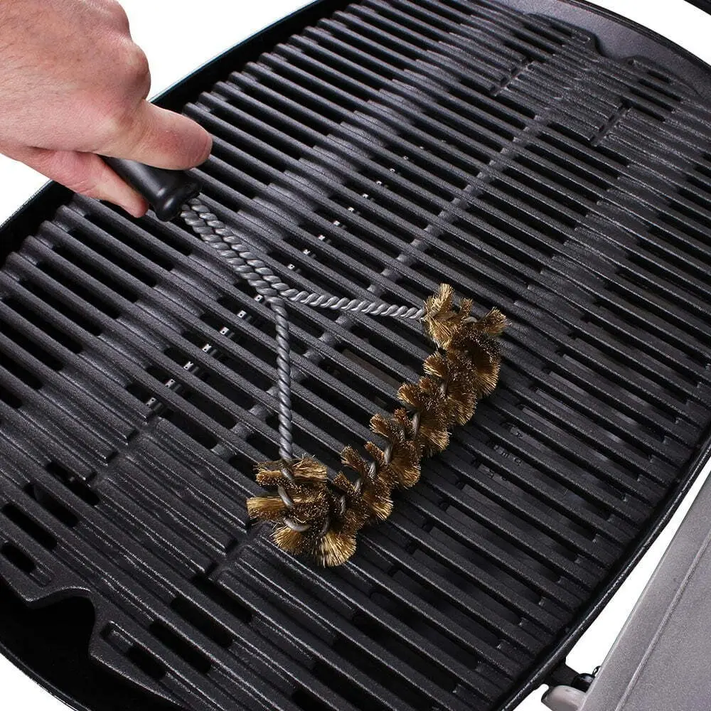 White Magic 30cm Brass Spiral Barbecue/BBQ Grill Cleaning Brush Cleaner Small