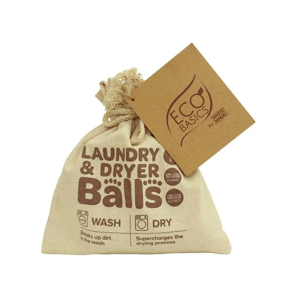 8pc Eco Basics Laundry & Dryer Fabric Cloth Softener Balls Reusable Eco-Friendly