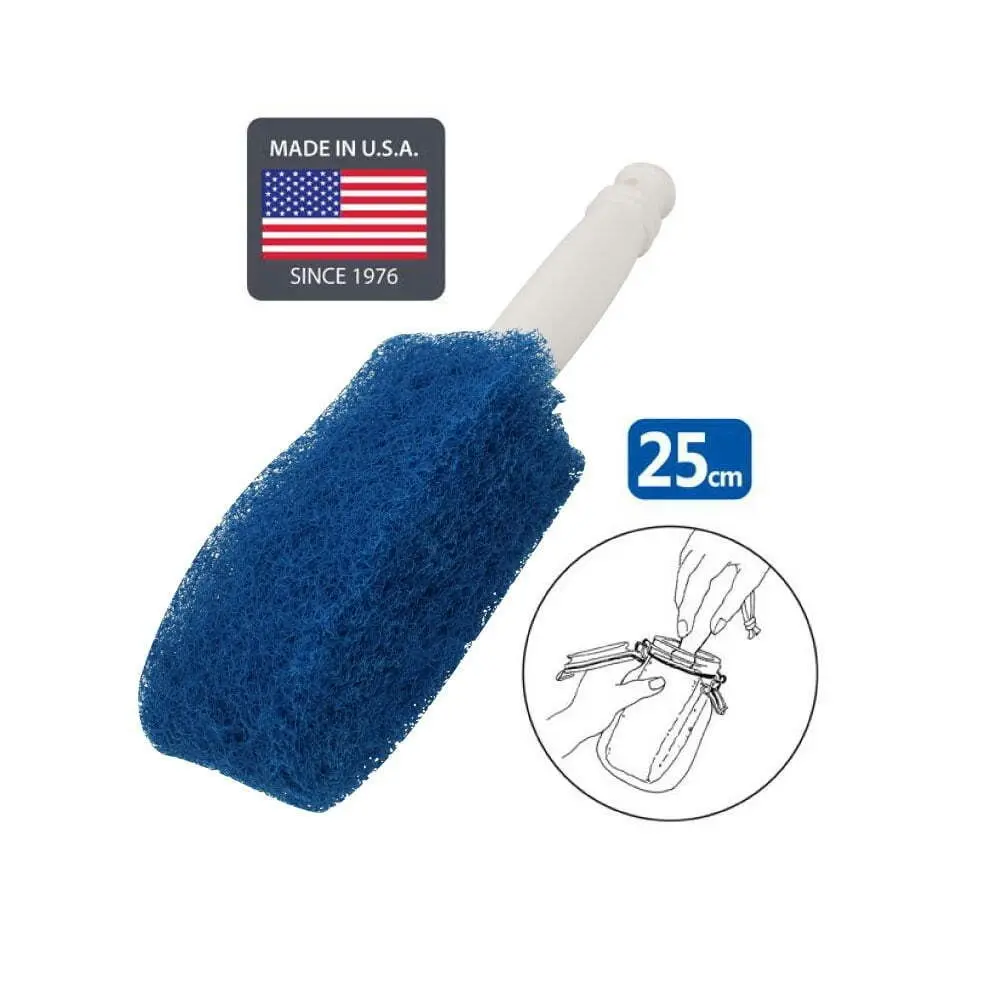 White Magic 25cm Washing Brush For Jam/Pickle Jar Home Kitchen Cleaning Blue