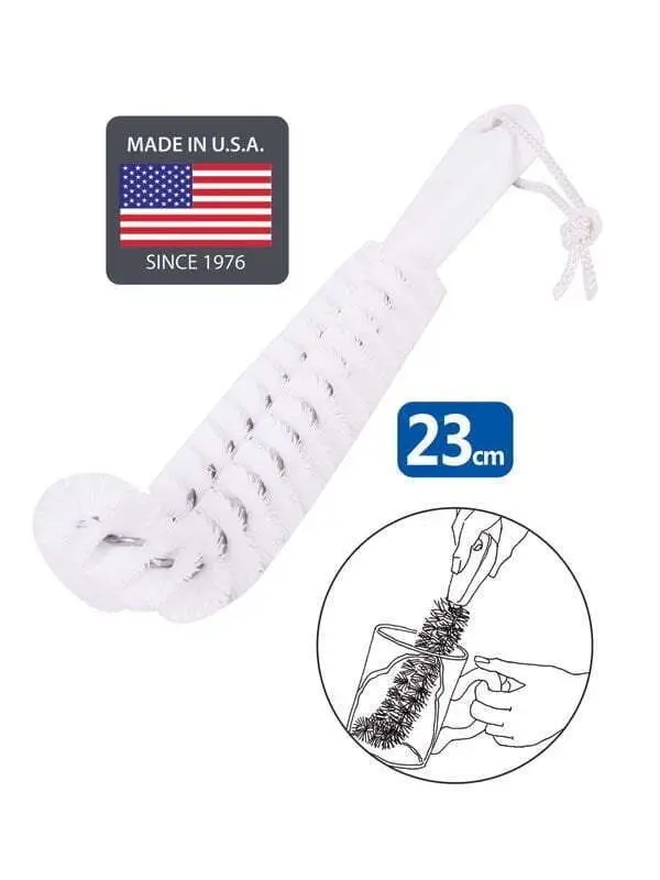 White Magic 23cm Toughest Little Cup/Glass Washing Cleaning Brush Cleaner White