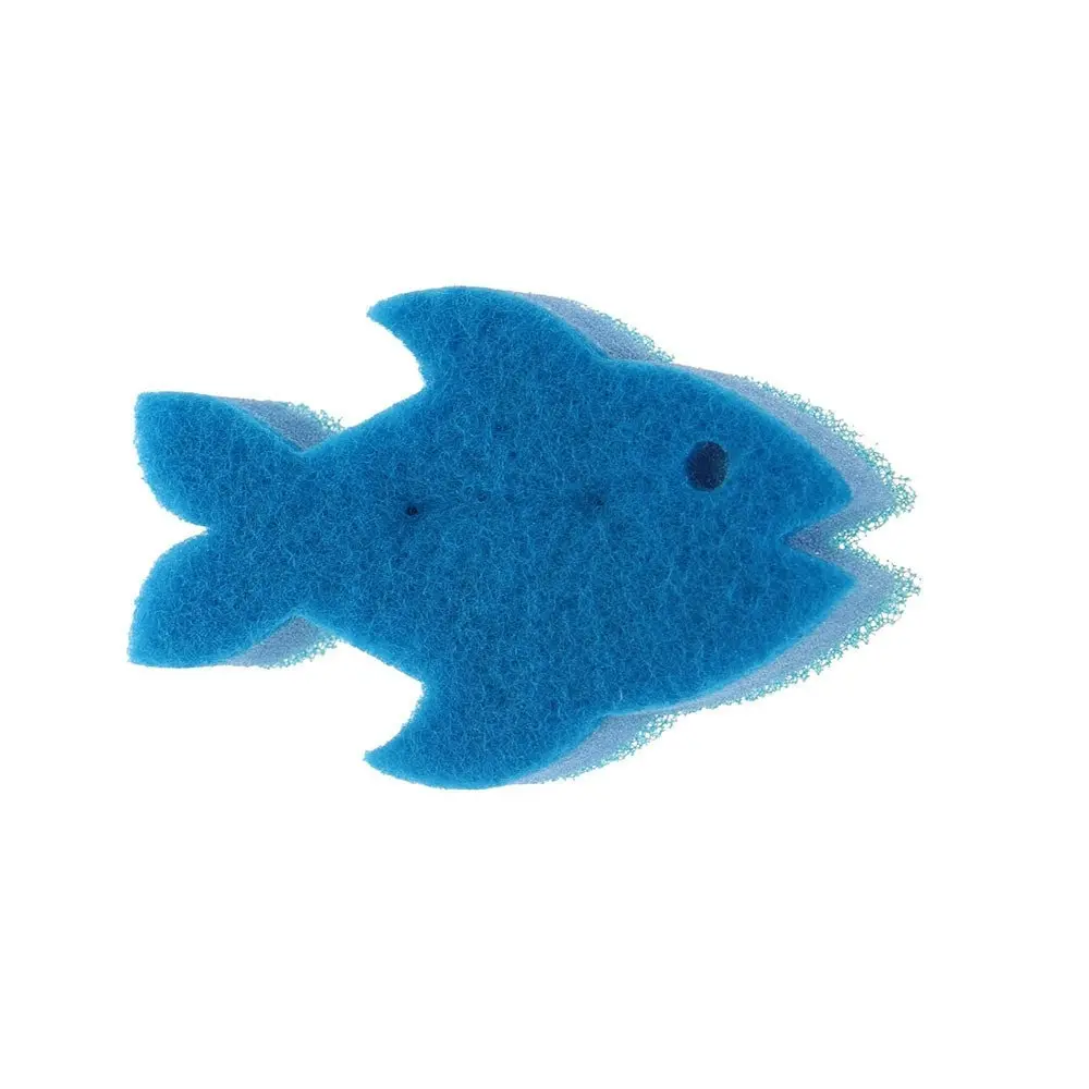 12pc Vigar Pets Club 12cm Fish Scrubber Sponge Cleaning Set Blue For Cat Bowl