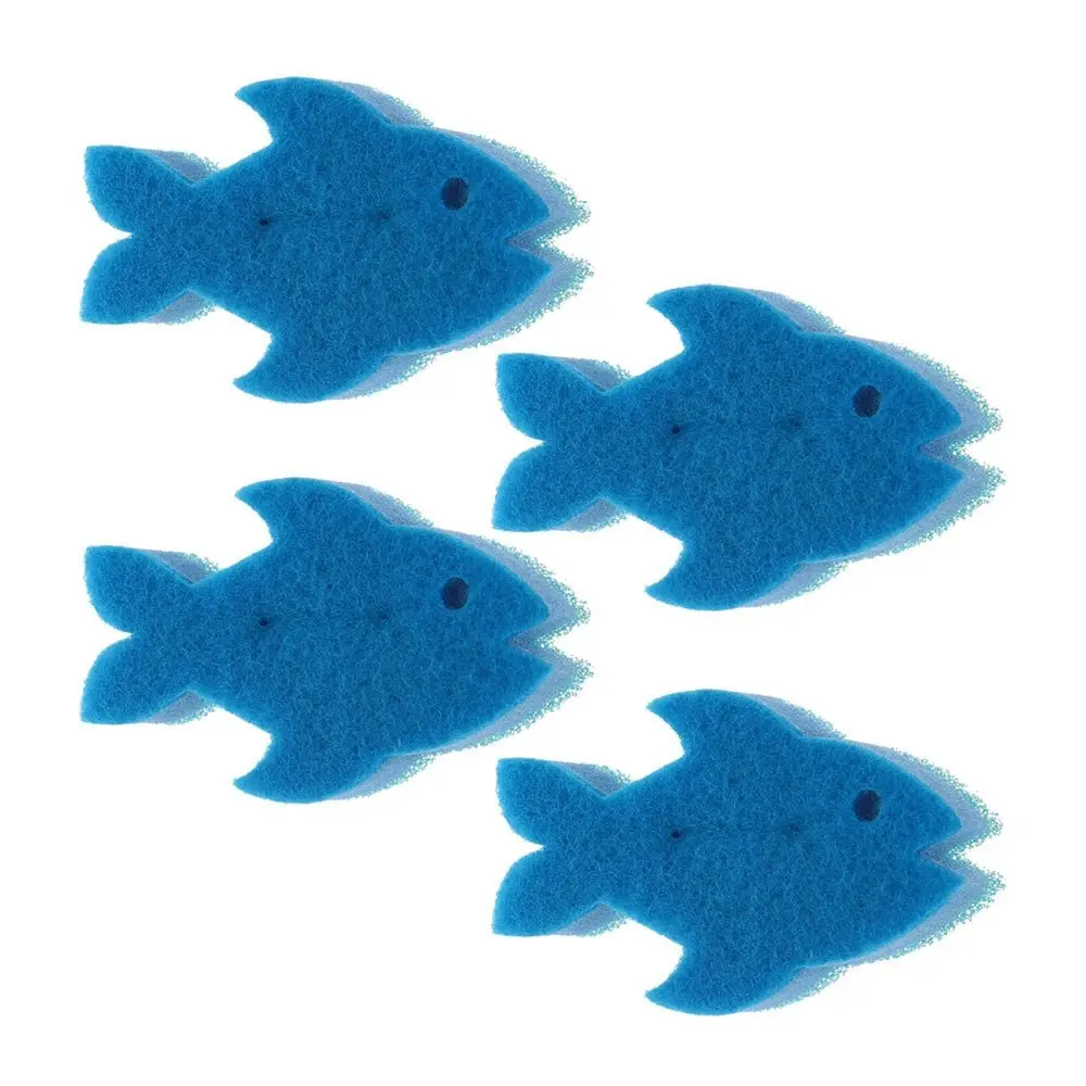 12pc Vigar Pets Club 12cm Fish Scrubber Sponge Cleaning Set Blue For Cat Bowl