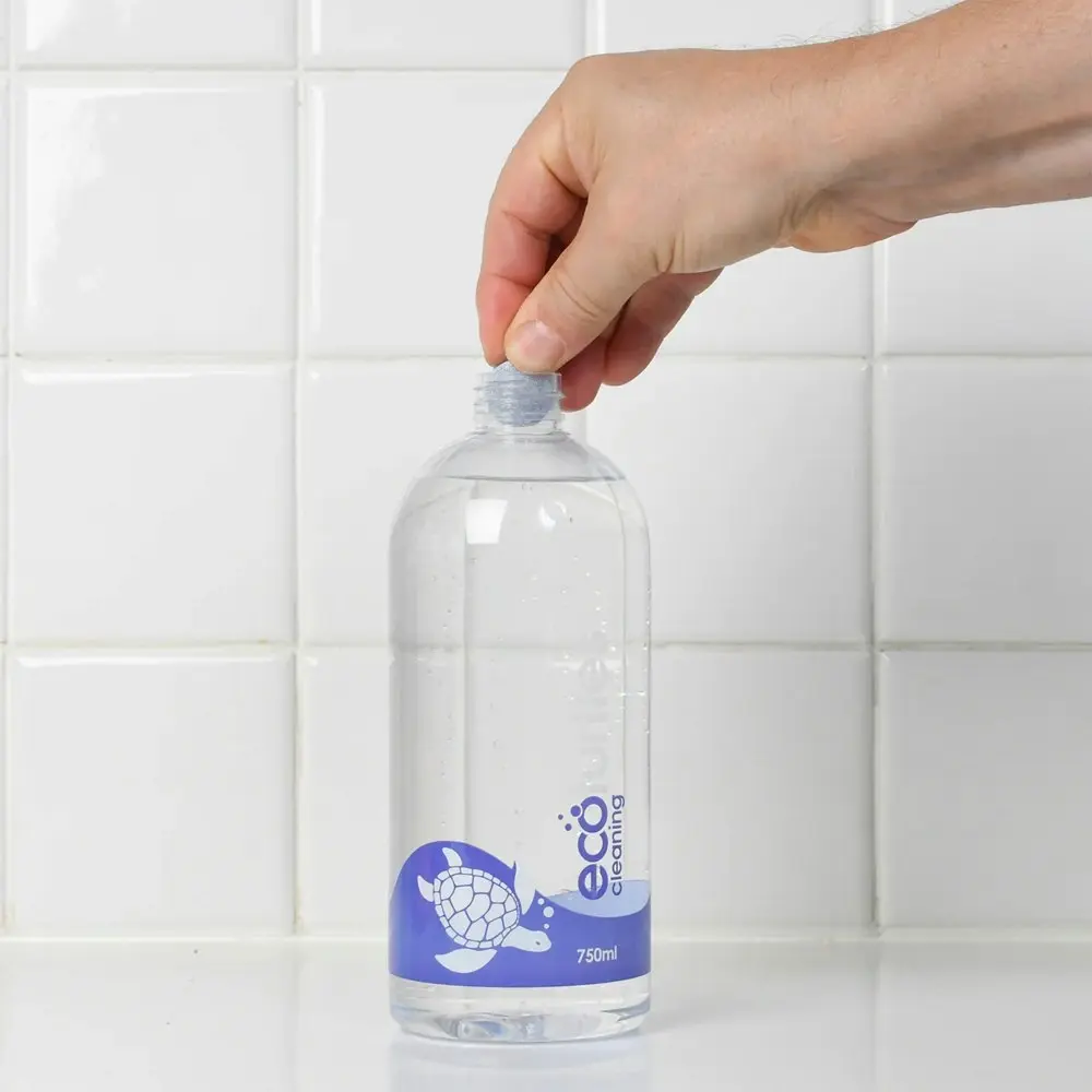 3x Eco-Cleaning Turtles Bathroom Cleaning Spray Reusable Bottle & Tablet Set