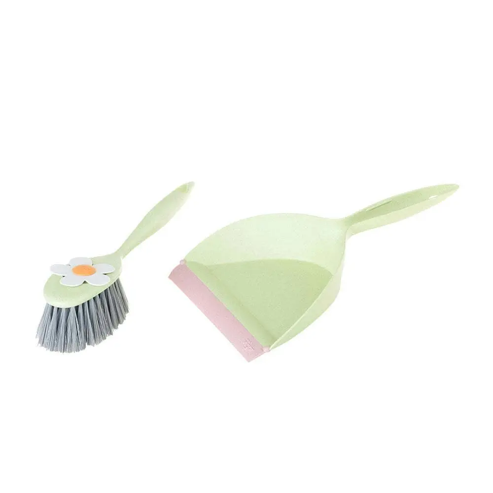 2x Vigar 32cm Florganic Dustpan & Brush Set Dust/Dirt Home Cleaner w/ Rubber Lip