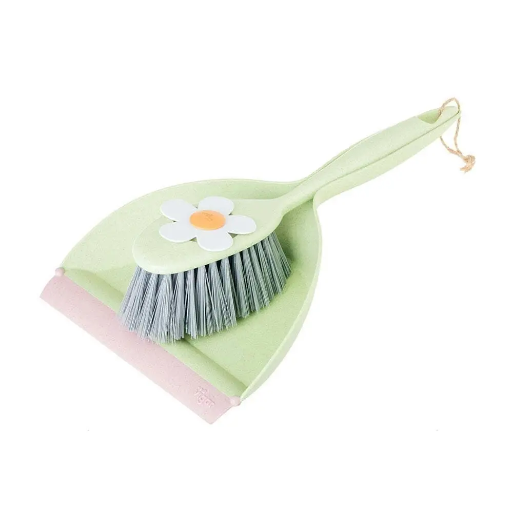 2x Vigar 32cm Florganic Dustpan & Brush Set Dust/Dirt Home Cleaner w/ Rubber Lip