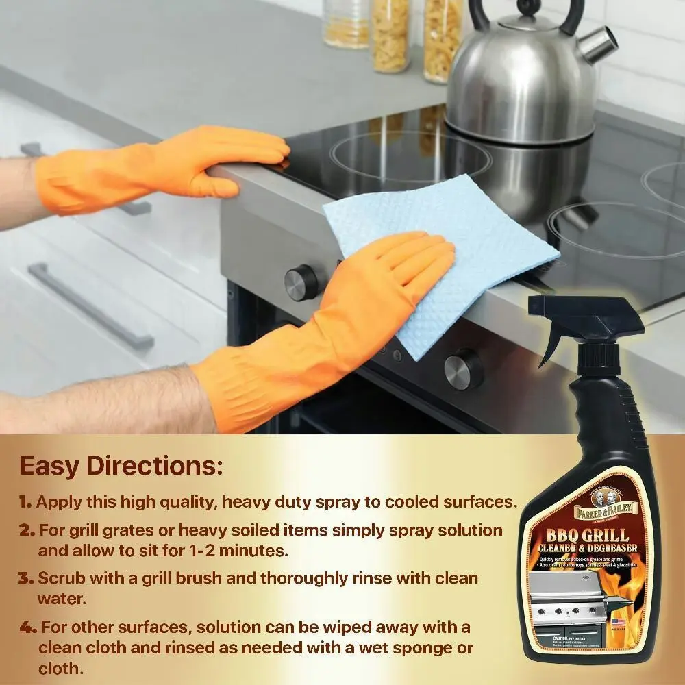 Parker & Bailey 709ml BBQ Grill Cleaner/Degreaser Spray Liquid Cleaning Solution