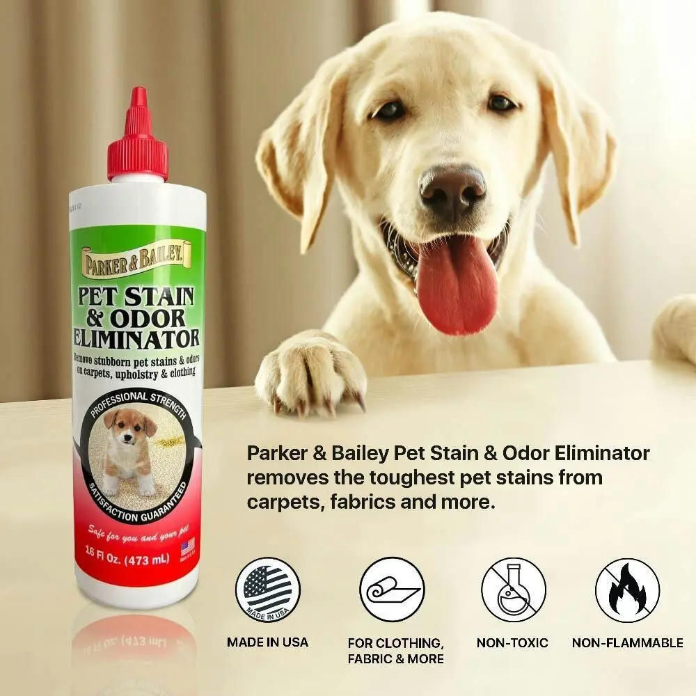 Parker & Bailey 473ml Pet Stain/Odour Eliminator For Upholstery/Clothing/Carpet