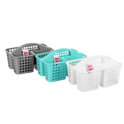 3x Boxsweden Cleaning Caddy 31cm 3 Compartments Cleaning Storage Container Asst