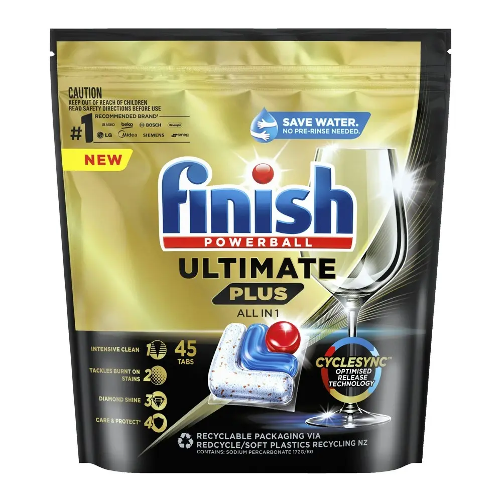 135pc Finish Powerball Ultimate Plus All In 1 Dishwashing Tablets Fresh Burst