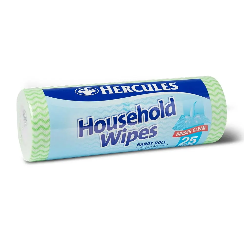 50pc Hercules Household Wipes Surface Cleaner Multipurpose Dry Cloth Roll Asstd