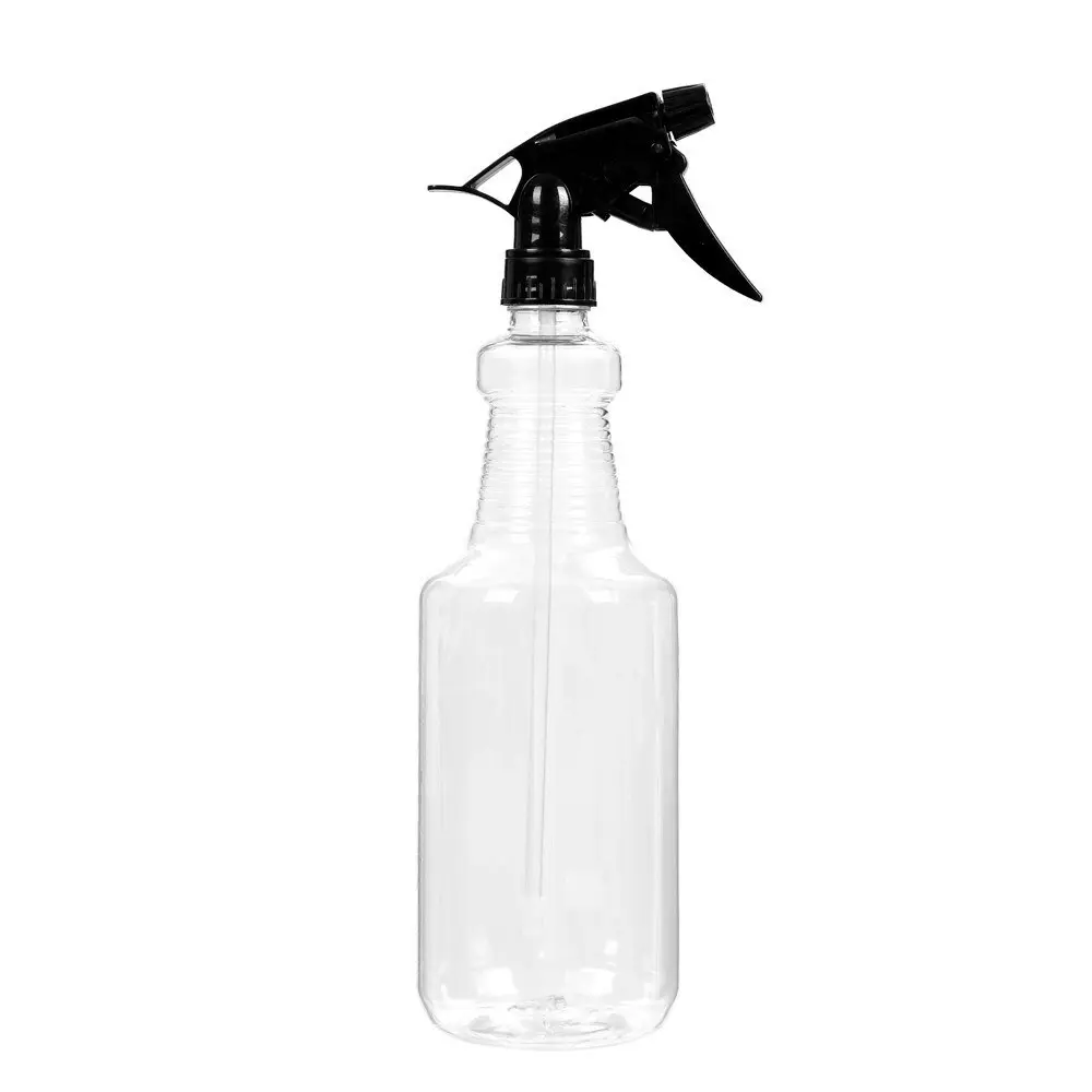 4PK White Glove Spray Bottle 1L Container Jar w/ Spray Nozzle Black