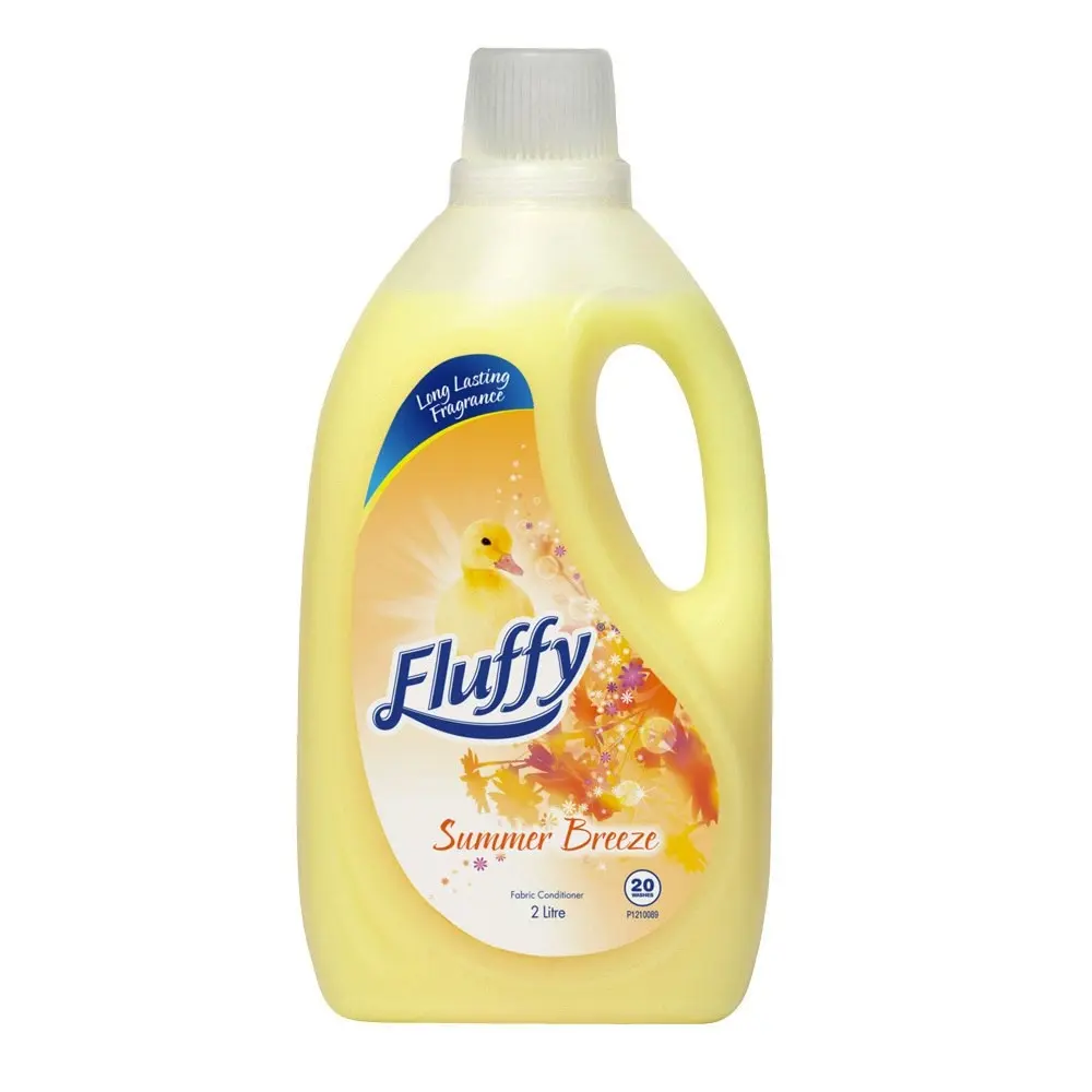 2x Fluffy 2L Laundry Fabric Softener Scent Washing Conditioner Summer Breeze