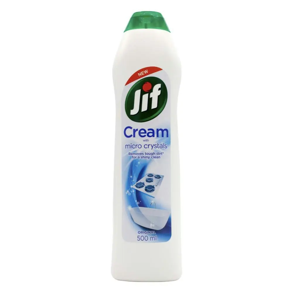 2x Jif 500ml Bathroom/Kitchen Cream Grease/Dirt Micro Crystals Cleanser Original