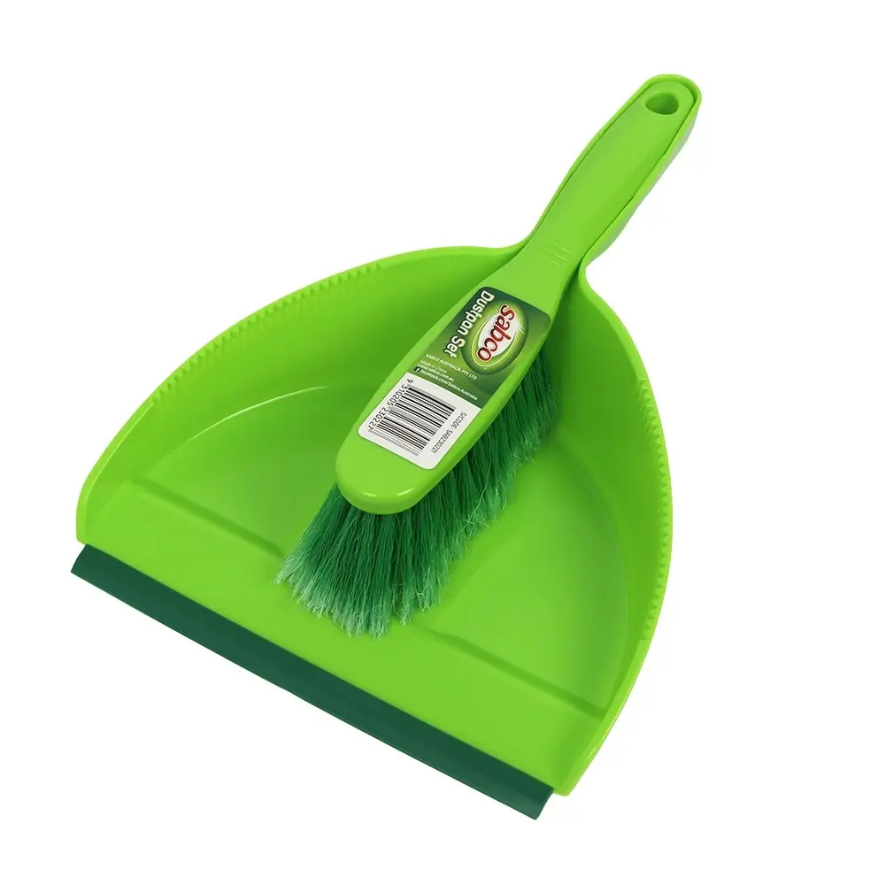 2x Sabco Compact Dustpan/Broom Home/Office Cleaning Brush Set Easy Storage Tool