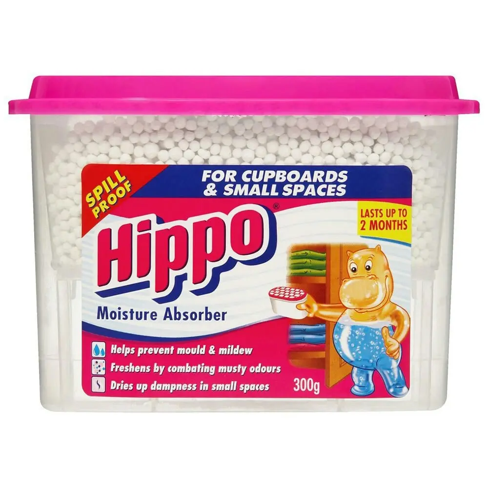 2x Hippo Moisture Absorber/Remove Odours Home/Office Cupboards/Wardrobes/Drawers