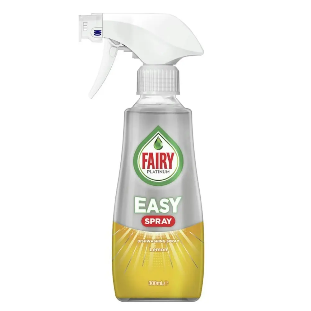 2x Fairy 300ml Easy Spray Dishwashing Spray/Wipe Lemon Home Dishes Cleaning