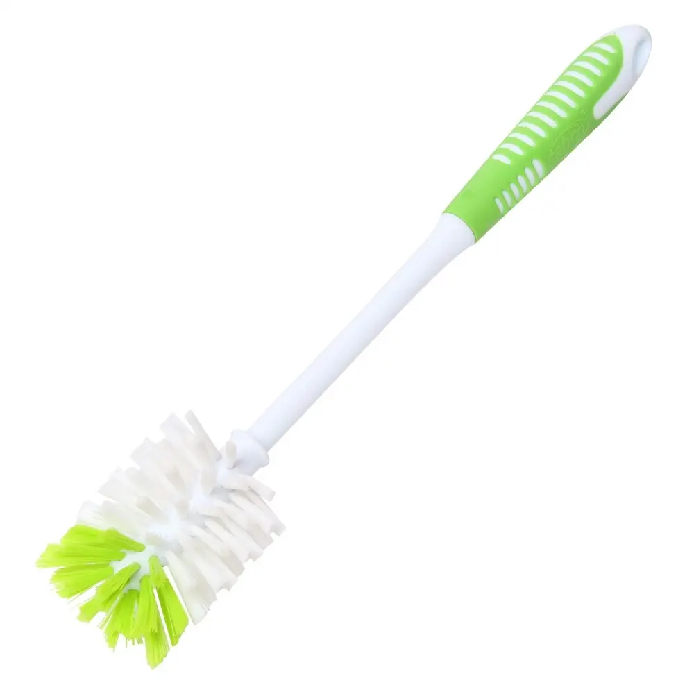 3x Sabco Soft Grip 33x7cm Cleaning Brush For Bottle/Vase/Glassware White/Green