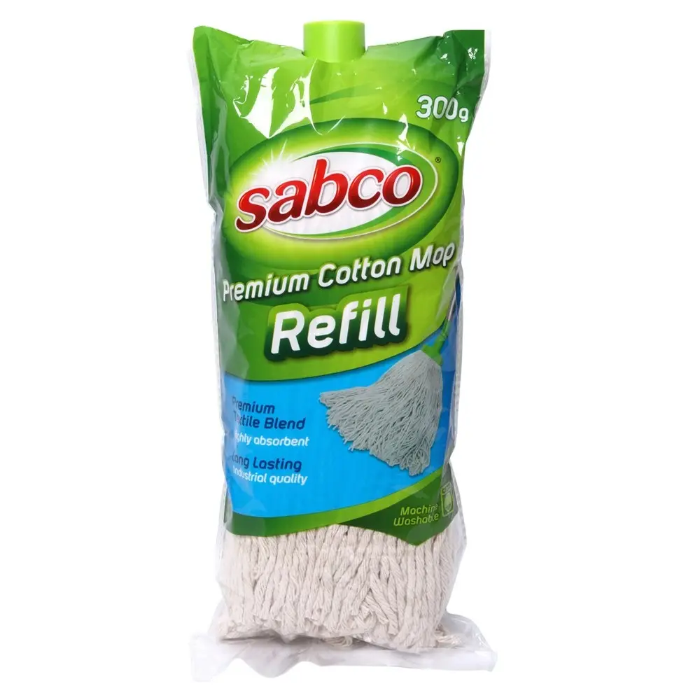 2x Sabco Cotton Mop Refill f/Sabco Cotton Mop Cleaning/Mopping Highly Absorbent