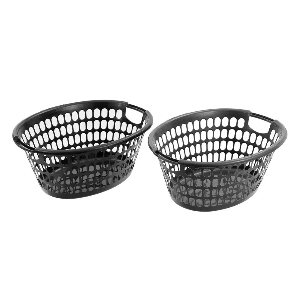 3 x Boxsweden Eco Essentials Oval 58cm Laundry Basket Storage Organiser Assorted