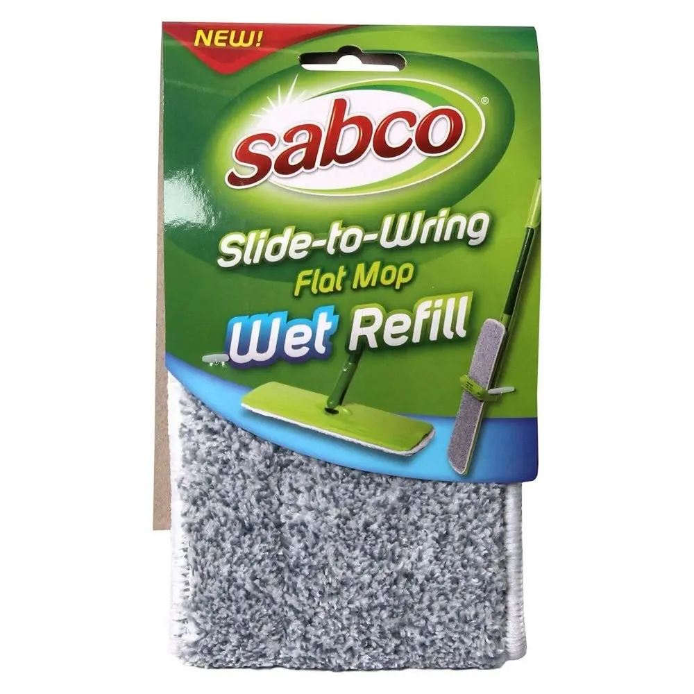 5x Sabco Wet Refill For Slide To Wring Mop Home Cleaning Ceramic/Vinyl/Hardwood