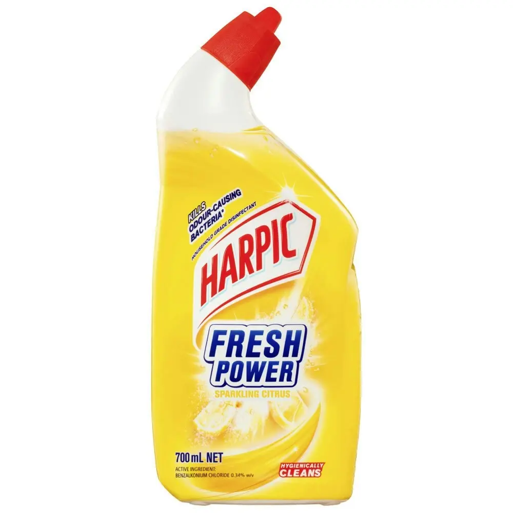 4x Harpic Fresh Power Sparkling Citrus Toilet Cleaner Disinfectant 700ml