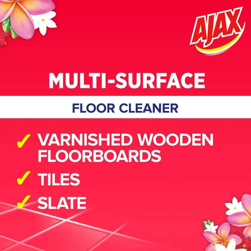 8x Ajax House Multi Surface Floor Cleaner Tropical Breeze Divine Blends 750ml