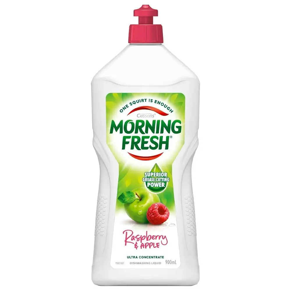 4x Morning Fresh Kitchen Dishwashing Cleaning Liquid Raspberry Crisp Apple 900ml