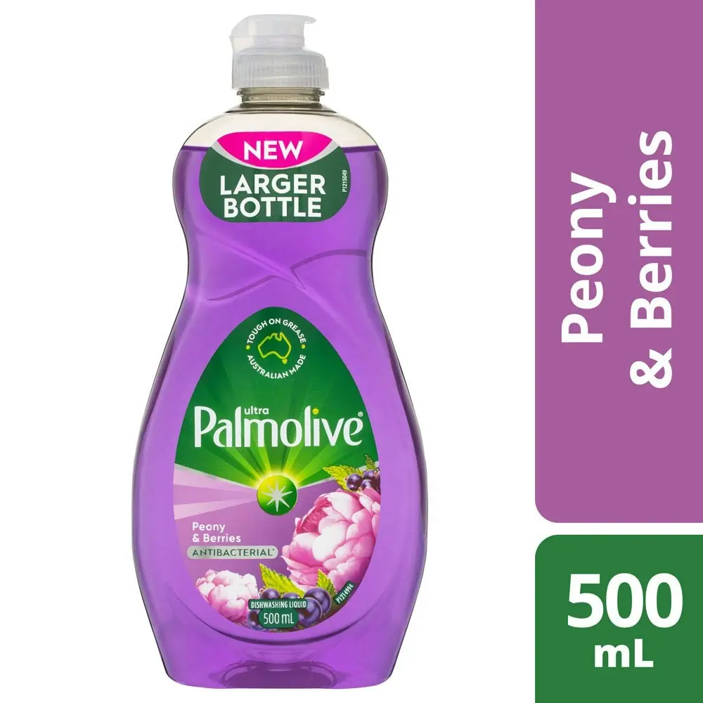 8x Palmolive Ultra Dishwashing Liquid Antibacterial Peony & Berries 500ml