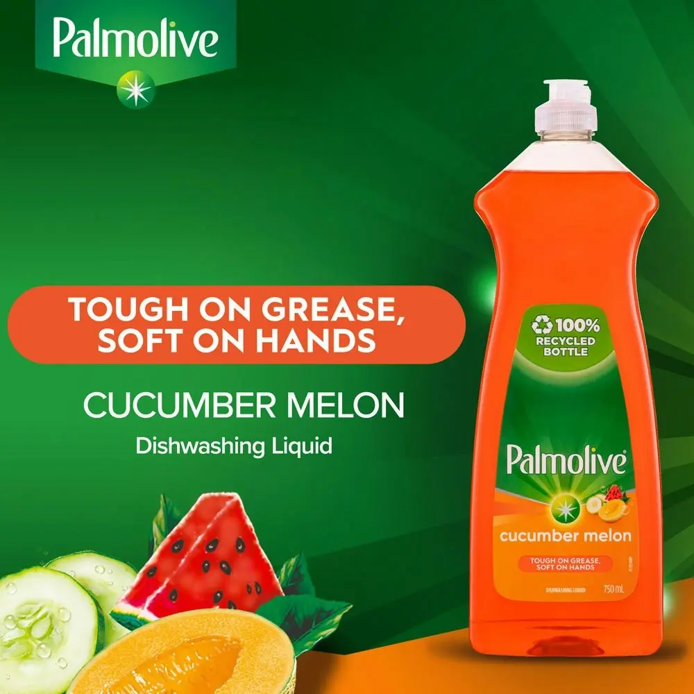 6x Palmolive Dishwashing Cleaning Liquid Antibacterial Cucumber Melon 750ml