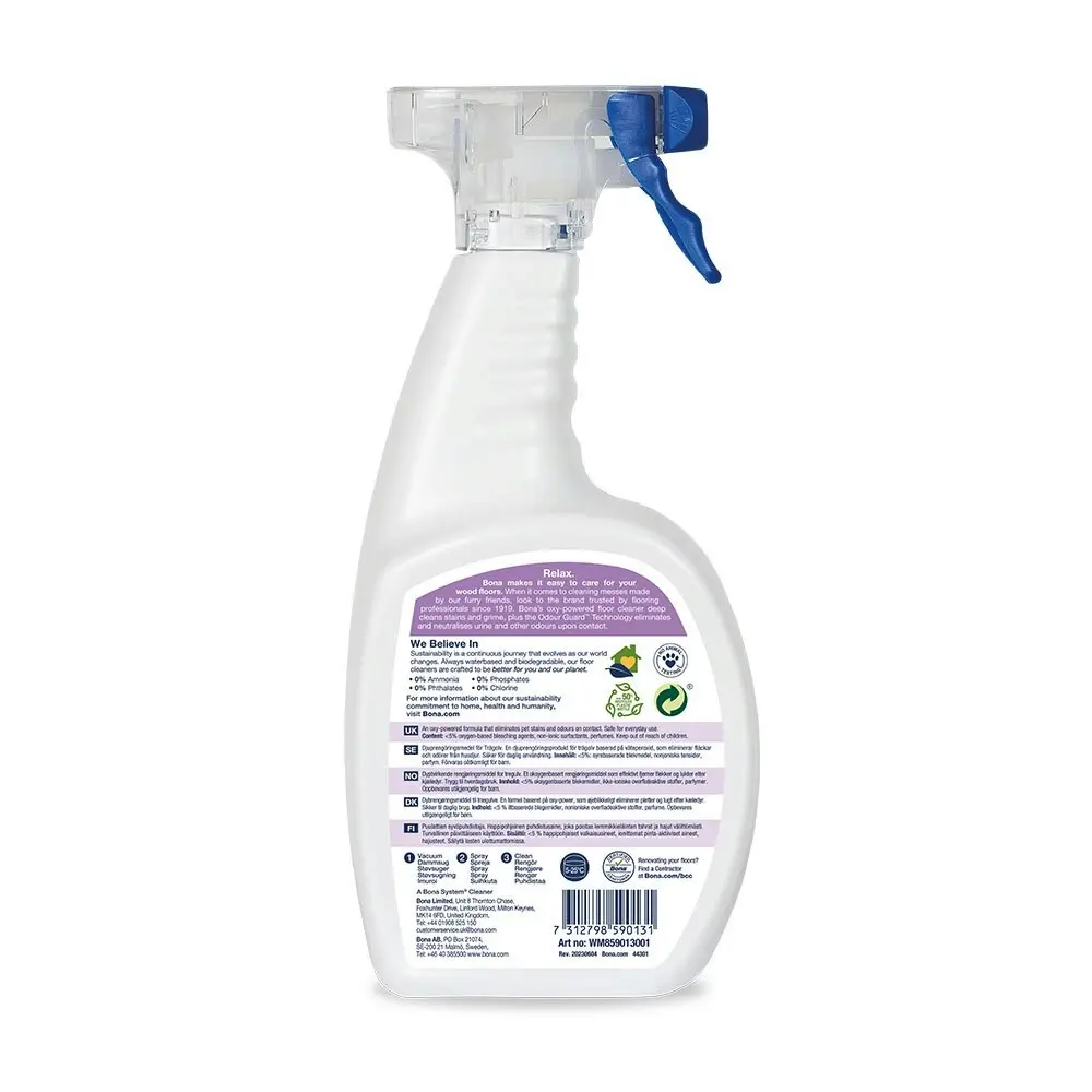 Bona Pet Care Water-Based Wood-Floor Deep Cleaner Non-Toxic Spray 1L Bottle