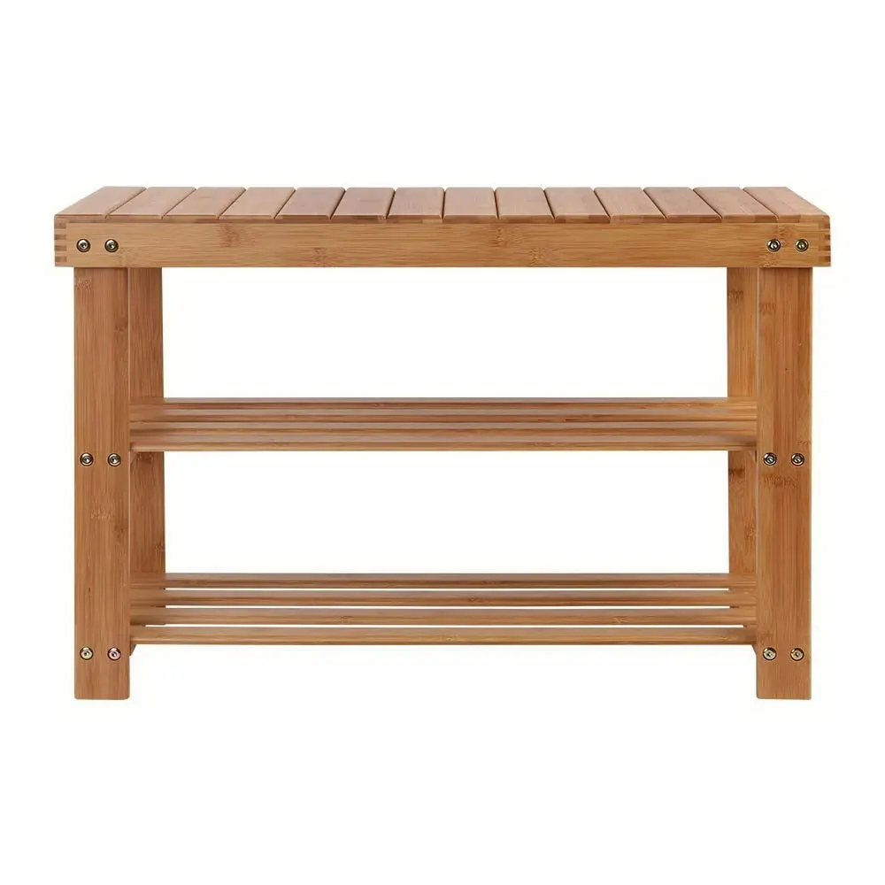 Artiss Shoe Rack Shoe Bench 10 Pairs Bamboo