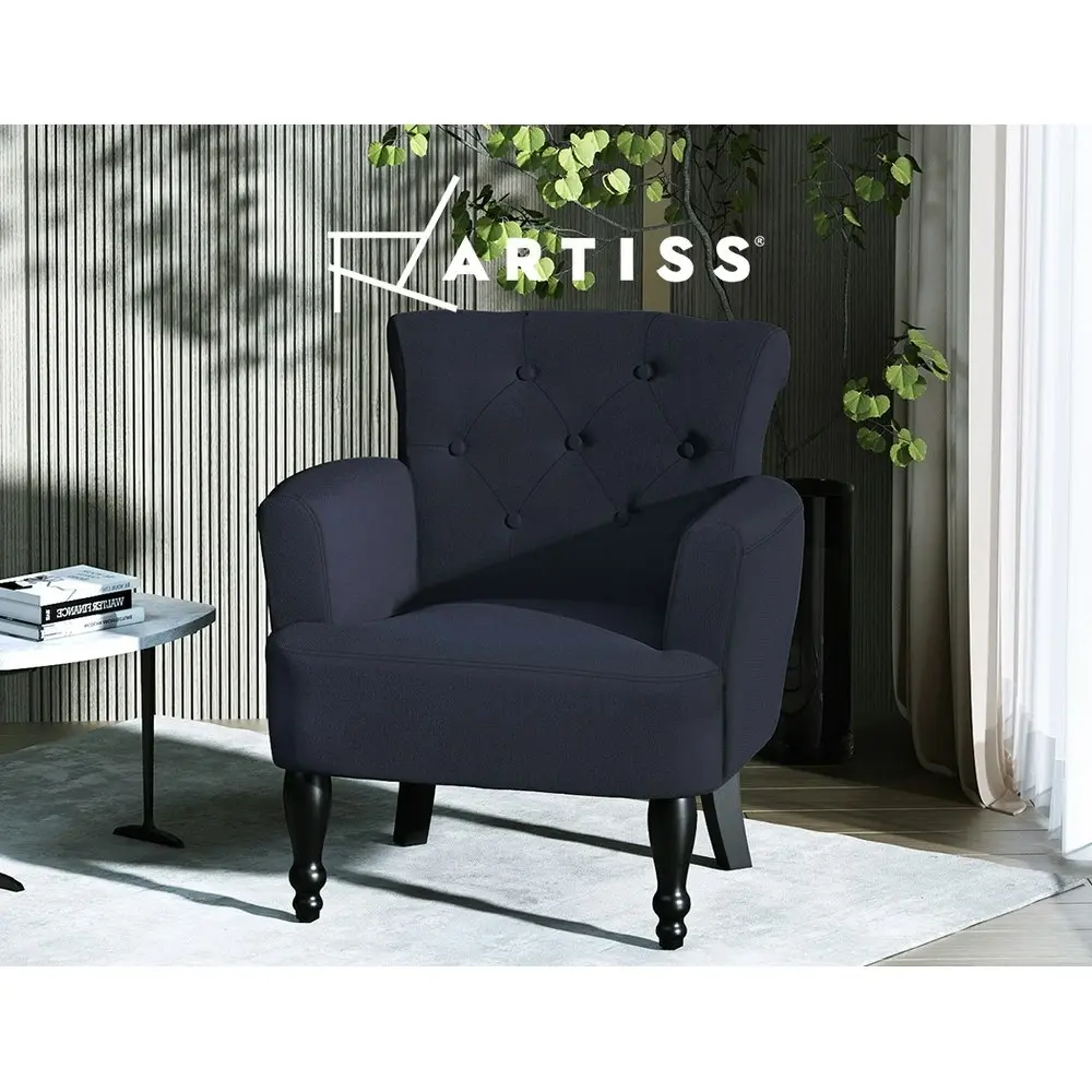 Artiss Armchair Wingback Charcoal Lothair