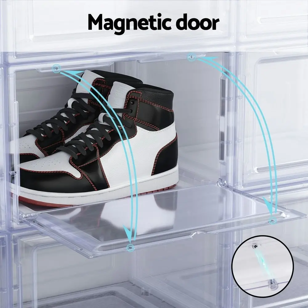 Artiss DIY Shoe Box Set of 2 Stackable Magnetic Door